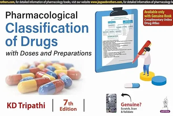 Pharmacological Classification Of Drugs With Doses And Preparations by KD Tripathi kdt drug book