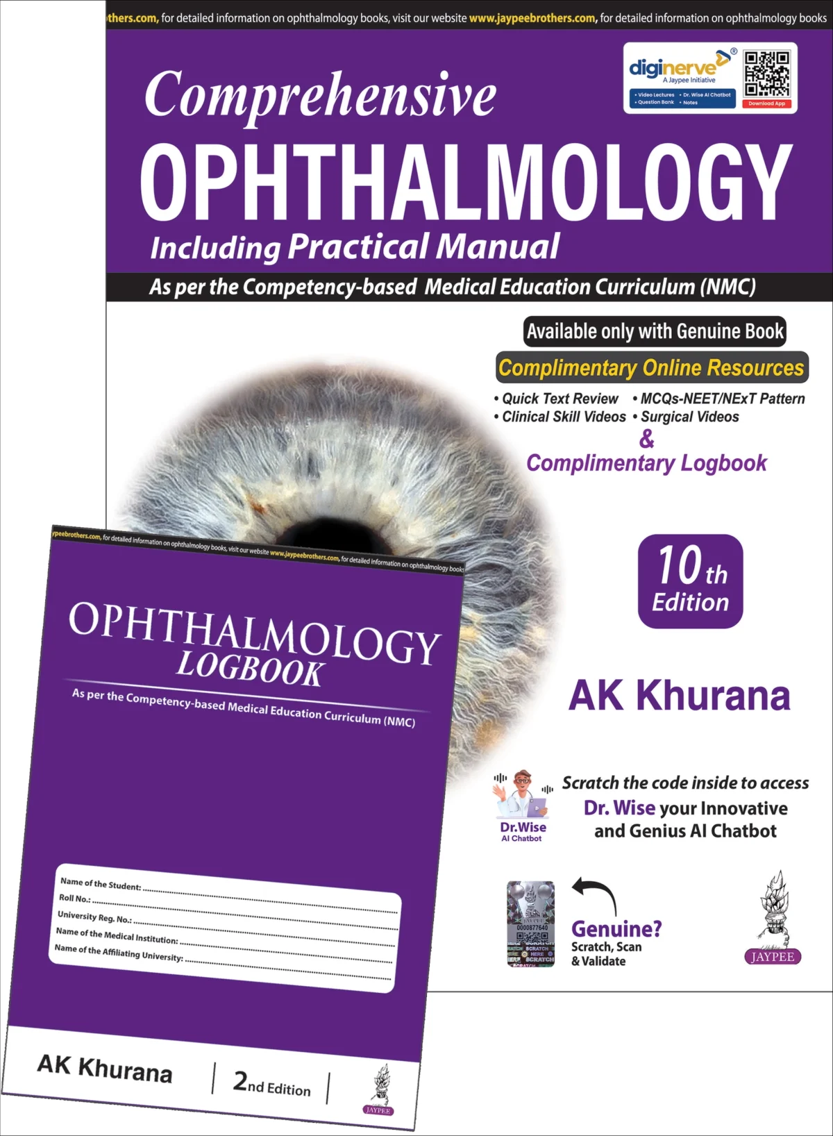 Comprehensive Ophthalmology With Ophthalmology Logbook Plus Practical Ophthalmology by AK Khurana - Image 1